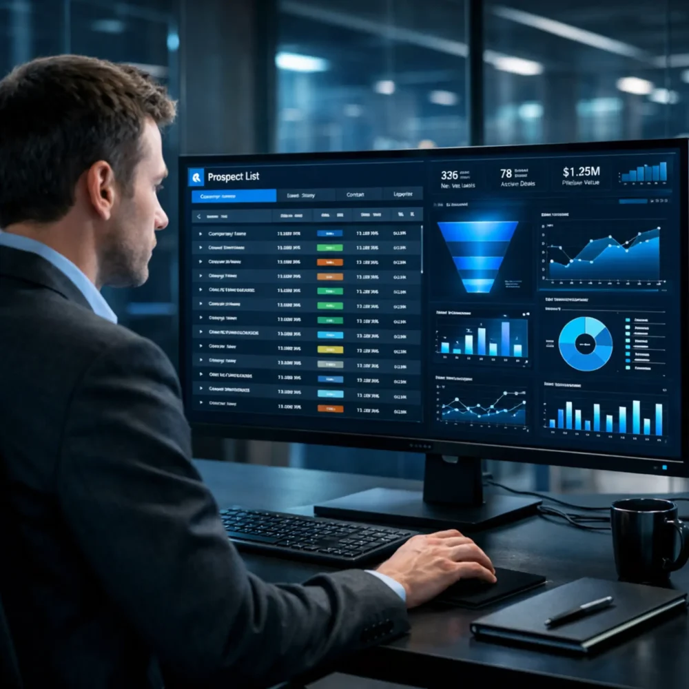 Analyst Reviewing Data