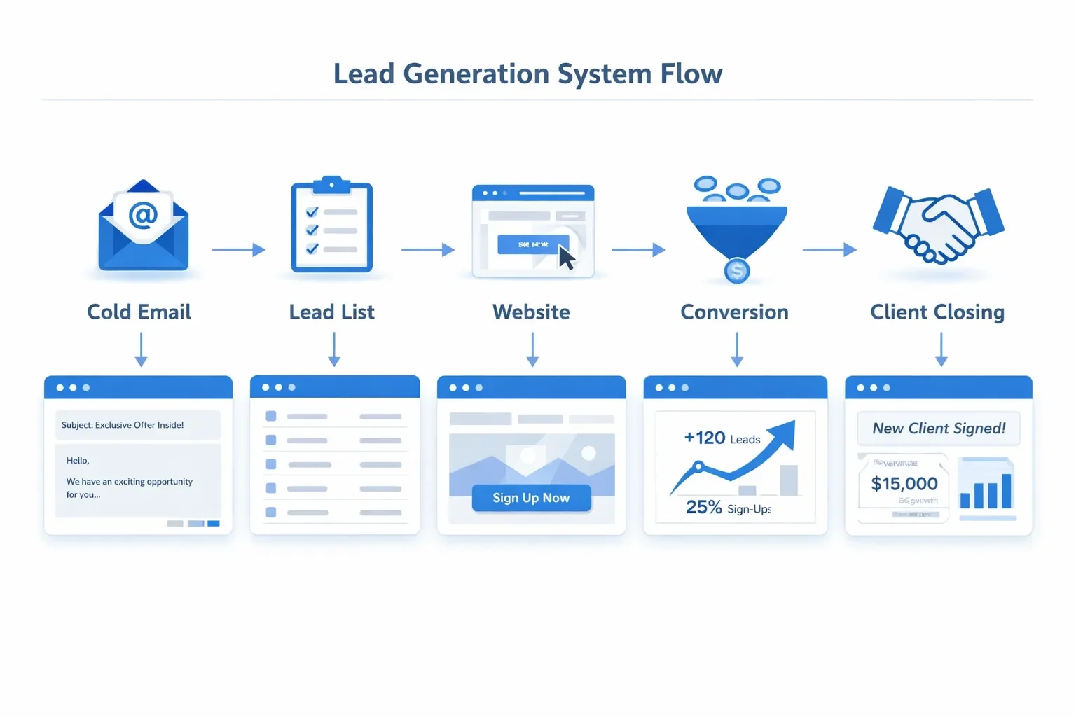 agency website structure for client machine funnel